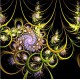 FRACTAL ART DESIGN GREETING CARD Floral Spiral